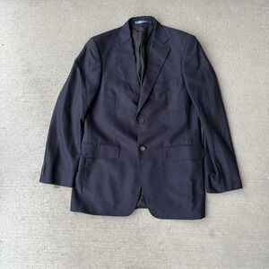 Daniel Fletcher Men's Wool Suit Blazer Navy 2 Button Tailored Jacket Size 50